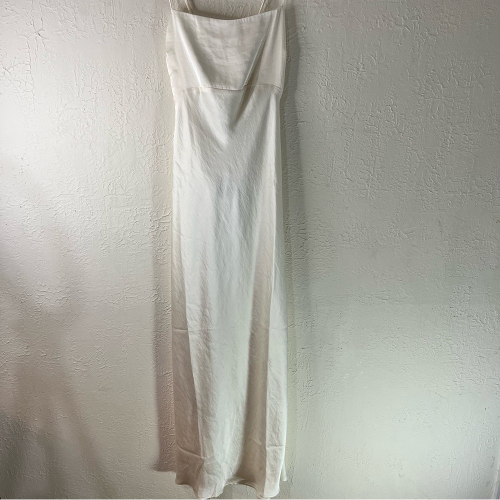 The A&F Julia Slip Cowl Back Bow Maxi Dress in Pearl White - Picture 3 of 15